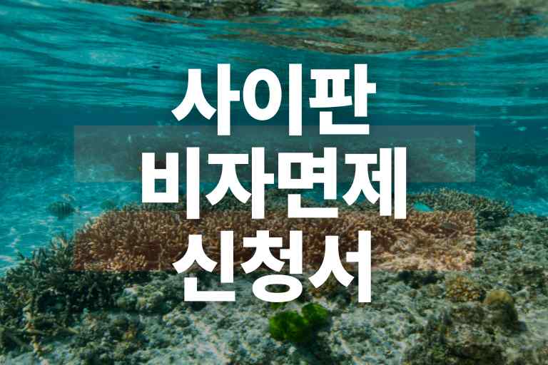 사이판 비자면제 신청서 작성과 입국준비