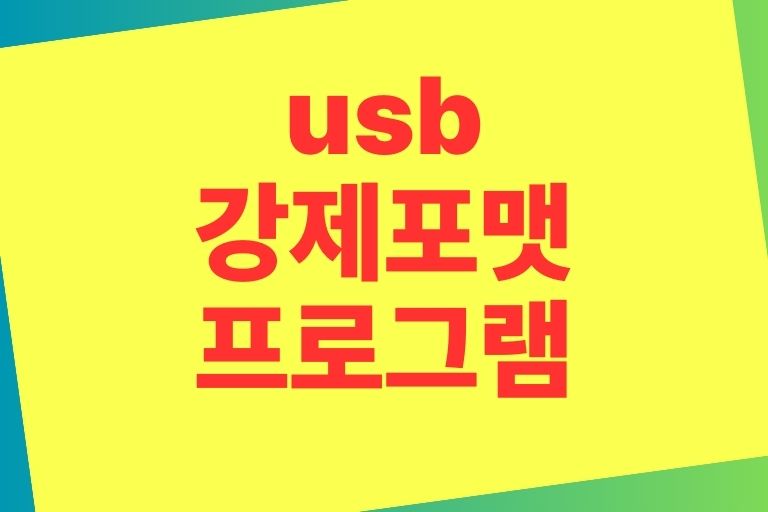 usb 강제포맷 프로그램