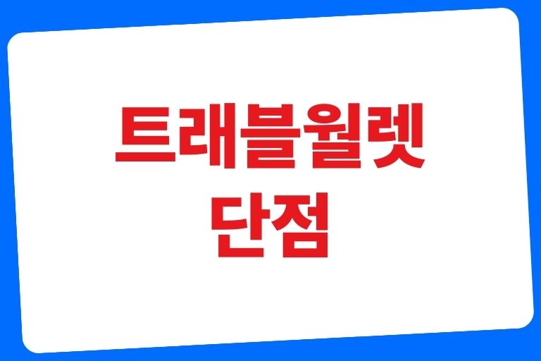 트래블월렛 단점