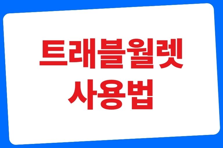 트래블월렛 사용법