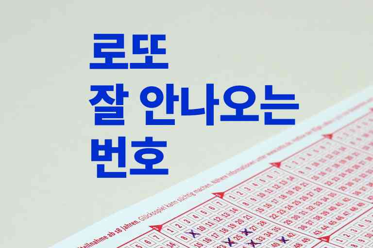 로또 잘 안나오는 번호 피하는 법 Top 5