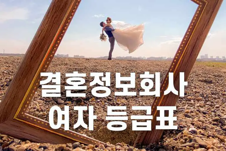 결혼정보회사 여자 등급표