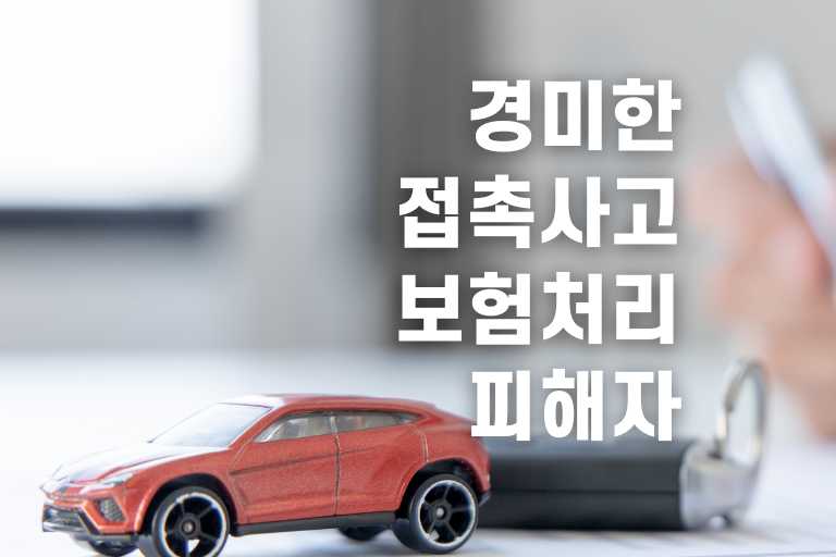 경미한 접촉사고 보험처리 피해자
