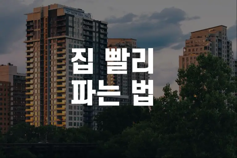 집 빨리 파는 법