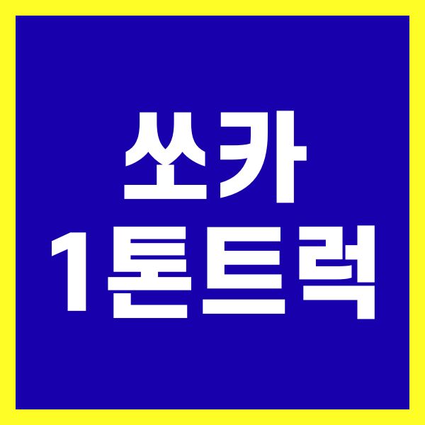 쏘카 1톤 트럭