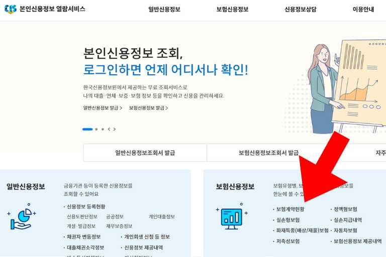 본인신용정보 열람서비스