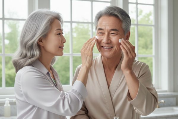 시니어 주름 피부 피지 관리