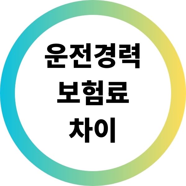 운전경력 보험료 차이